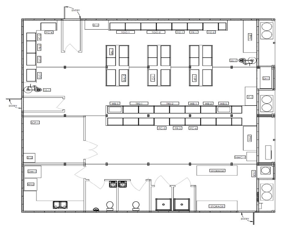Modular Laboratory Technical Specification Drawing